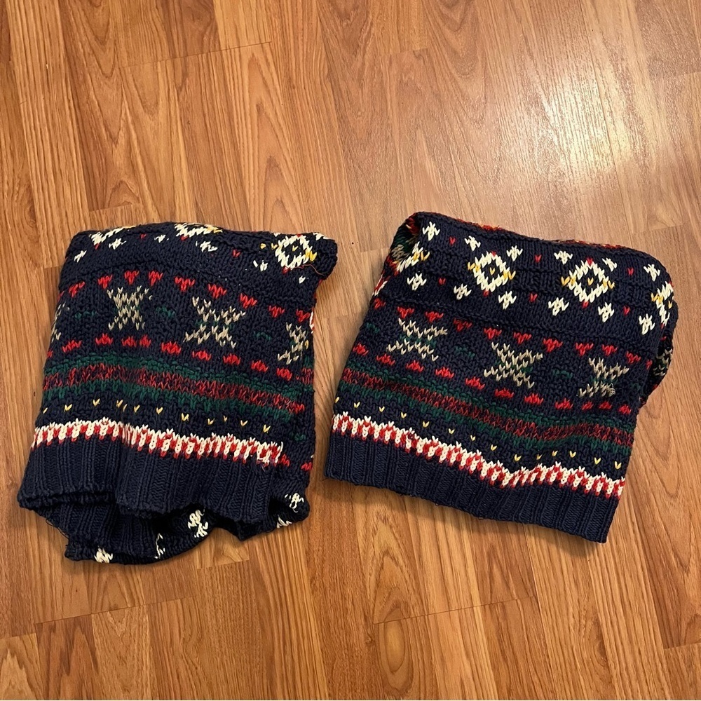 Vintage Woolrich Men's Chunky Knit Matching Christmas Pullover Sweaters Size M/L
